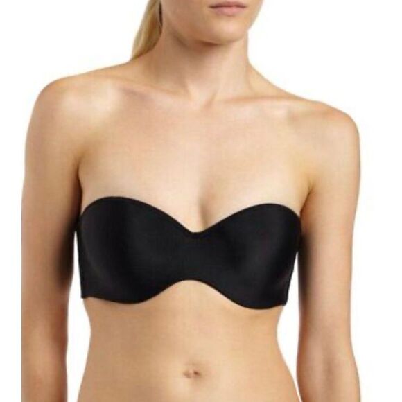 B39 -- Lilyette Strapless Defining Moments Shaping Underwire Bra 0929 Black 34D - Picture 1 of 6